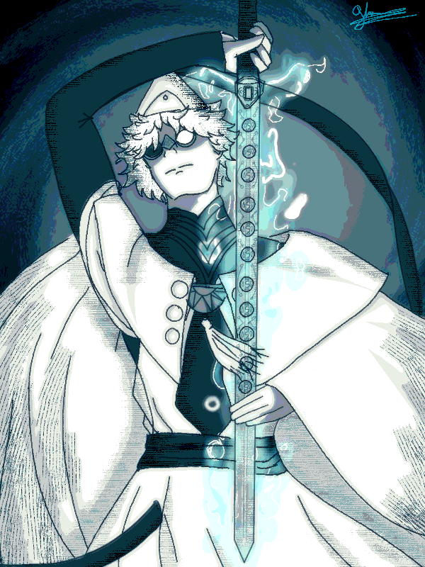 Shimocki's tweet photo. Worked on a #Qifrey drawing last night and messed with some auto actions on Clip Studio Paint.

#wha #witchhatatlier #WitchHatAtelierFanart https://t.co/BBXUbJgQsT