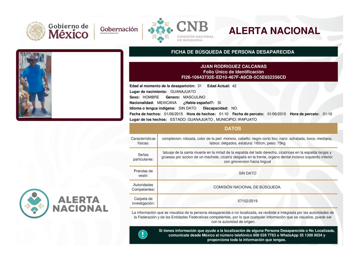 Comisión Nal. de Búsqueda Mx tweet media