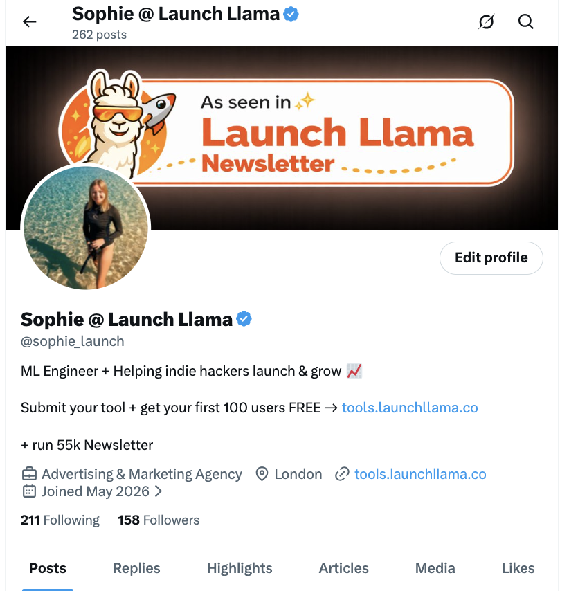 Sophie @ Launch Llama tweet media
