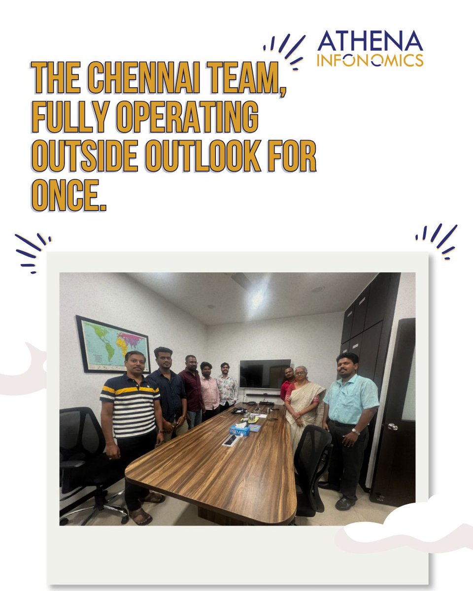 a_infonomics's tweet photo. The Team at Athena got together in Chennai this April, and within minutes, conversations had already moved from project updates to food debates, café recommendations, and traffic stories.☀️

 A few moments from the Chennai Cross Meet with the team this April.
 
#TeamAtAthena https://t.co/mIc49BFWKH