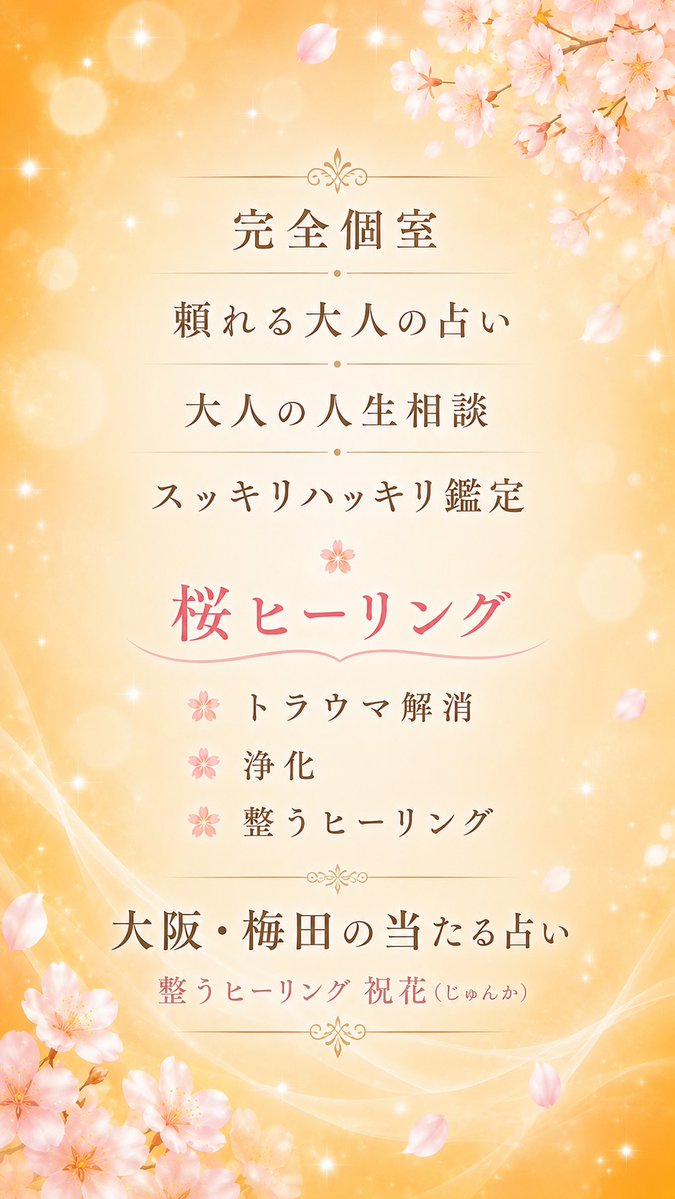 大阪・梅田の当たる占い・整うヒーリング 祝花(じゅんか)/リリー・ブランジョーヌ tweet media