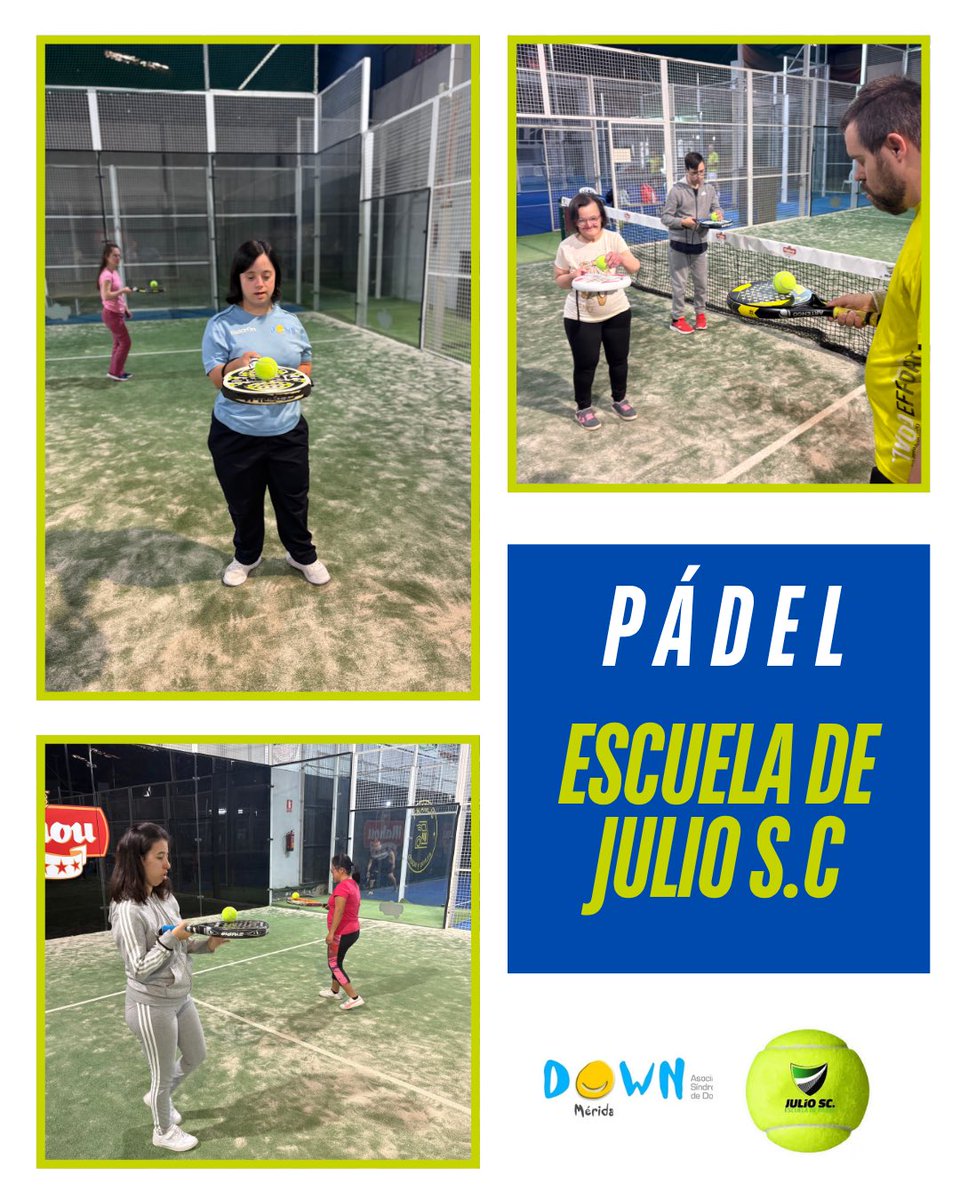 downmerida's tweet photo. Seguimos disfrutando de las clases de pádel gracias a la a de Escuela de Padel Julio SC.

Un año más, queremos agradecerte por permitirnos disfrutar de tus magníficas instalaciones y de este gran deporte. https://t.co/Jcsr2Nbloq