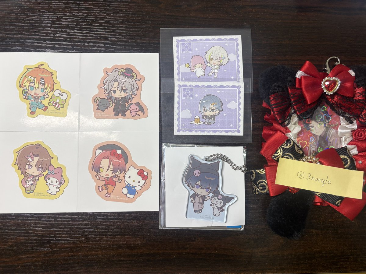 3nangle's tweet photo. 【交換】エイトリ 18TRIP サンリオコラボ 特典 ぺたコレクション ぺたコレ アクキー アクリルキーホルダー おもライ はまめぐり チェキ

譲）雪風、礼光、添、あく太、七基、宗氏、潮、千弥、太緒、潜、凪、糖衣

求）同種練牙
横浜、池袋手渡し又は郵送 https://t.co/Zt46wcehKN