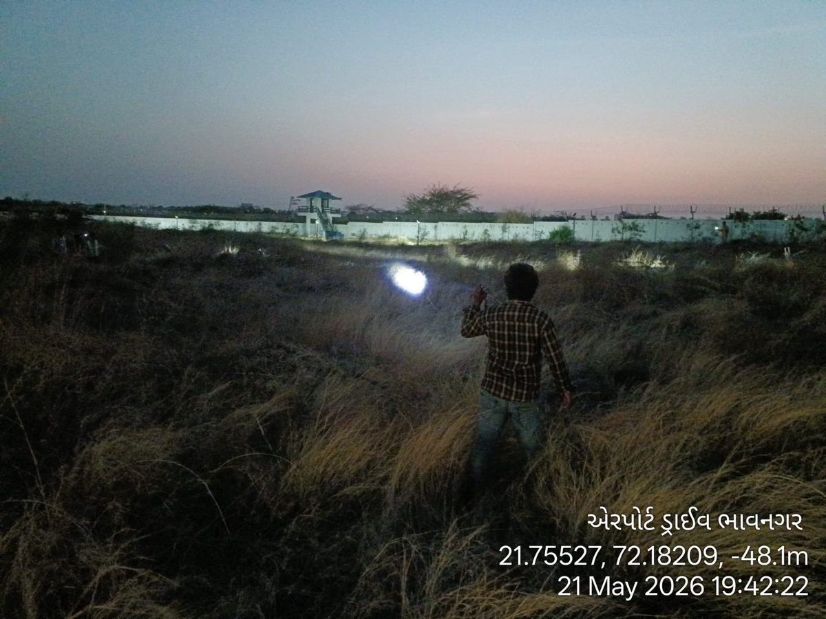 aaibvnairport's tweet photo. In continuation of its commitment towards aviation safety and environmental conservation, a #Forest Drive was carried out during the night hours at #Bhavnagar Airport to monitor and prevent #wildlife movement in and around the operational area.
#AviationSafety #AAI https://t.co/gWWL92fzdO