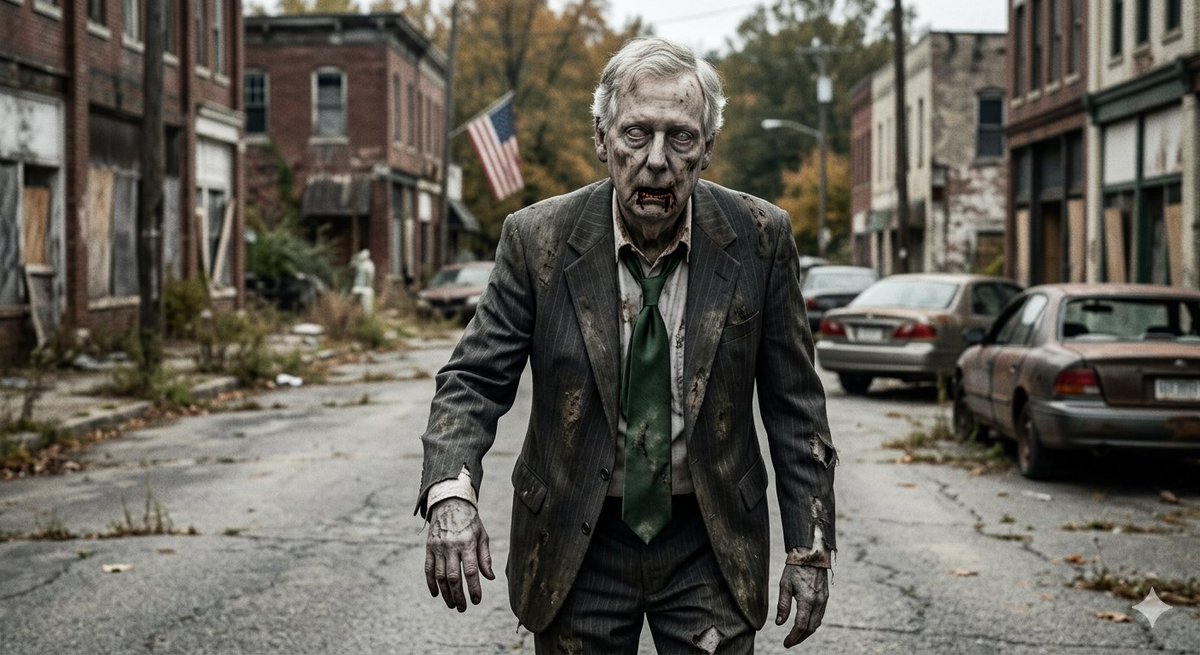 IronrodTorrent's tweet photo. @dark_chicago The GOP is not really alive.
It is filled with TDF infected zombies. That's where the dead look in the eyes and stench comes from. https://t.co/Vw7e7PMfEk