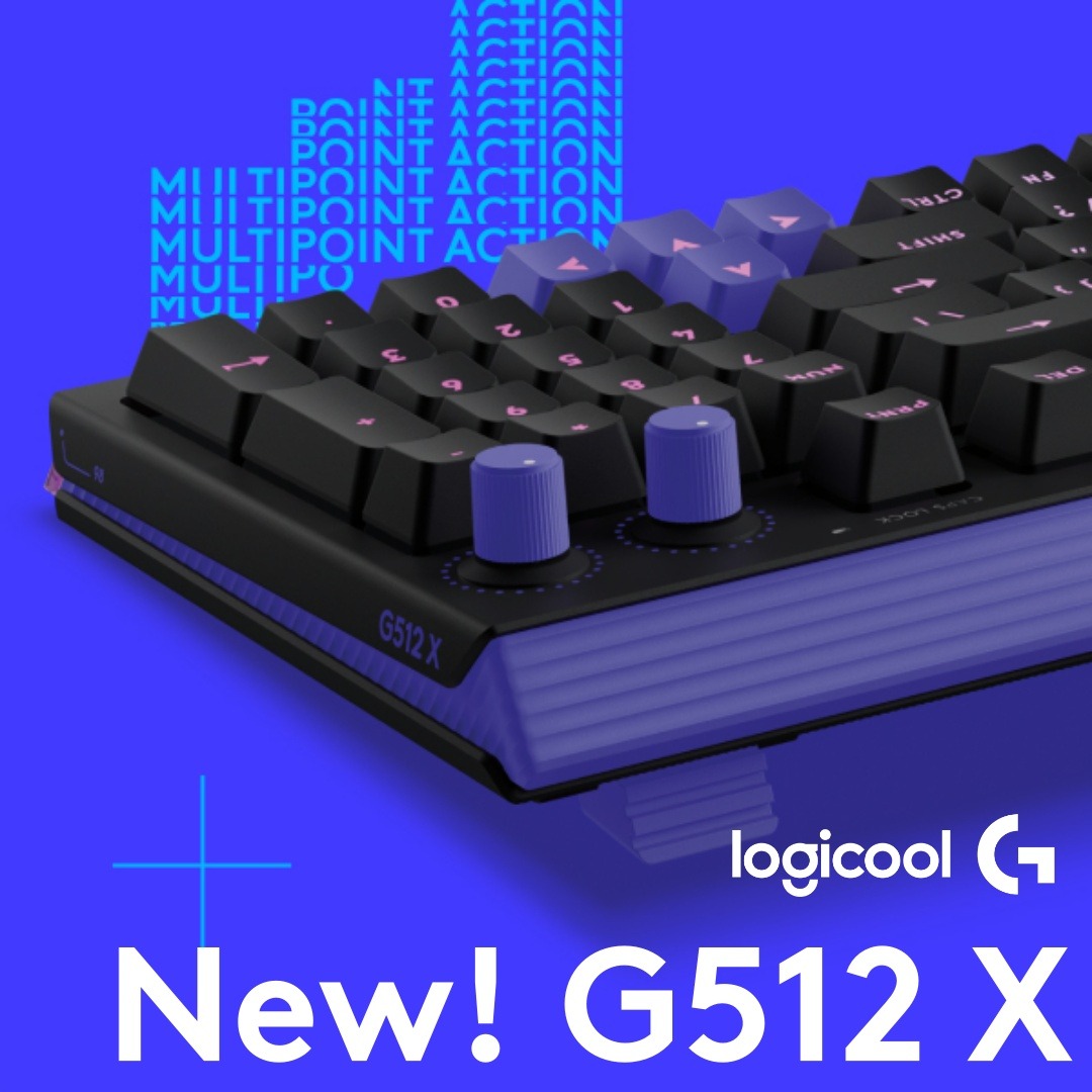 LogicoolG's tweet photo. 【Logicool G】伝説のギア「G512 X」爆誕！

・磁気スイッチとメカニカルを自在に使い分け
・足元から輝くLIGHT BARで没入感UP
・疲れ知らずのガスケットマウント構造

省スペースの75%と多機能な98%の2サイズをご用意✨

詳細はこちら👇