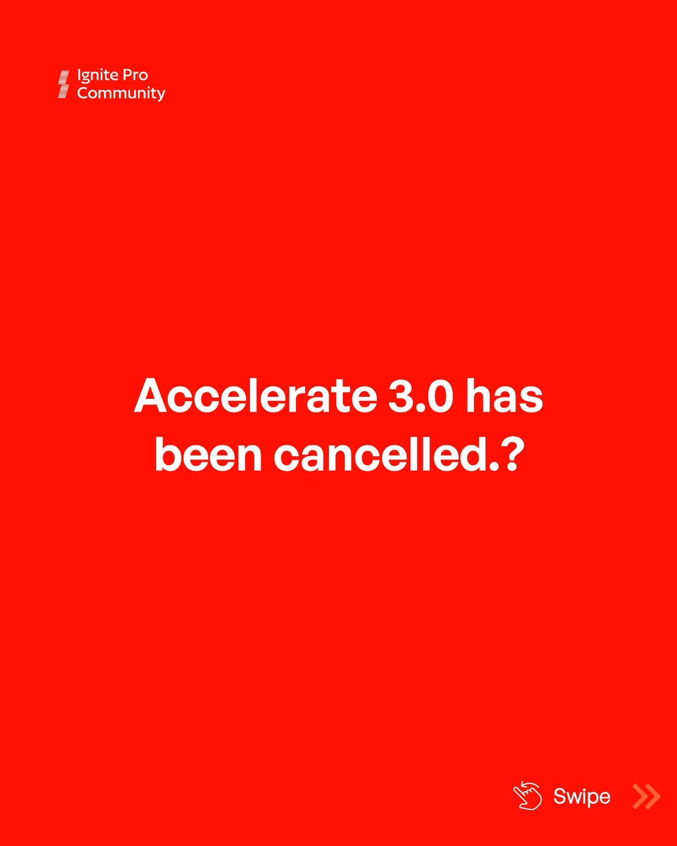 ignitePro_2024's tweet photo. We regret to inform you that recent developments have forced us to make a difficult decision… 😔

SIKE!!

Accelerate 3.0 is VERY much happening❗️

📅 July 25th 
📍 Celebr8 Event Centre 
⏰ 9AM–4PM 

Register ⬇️
https://t.co/X43jsG8CDT

#igniteprocommunity #accelerate3.0 https://t.co/BwrUGmzmwo