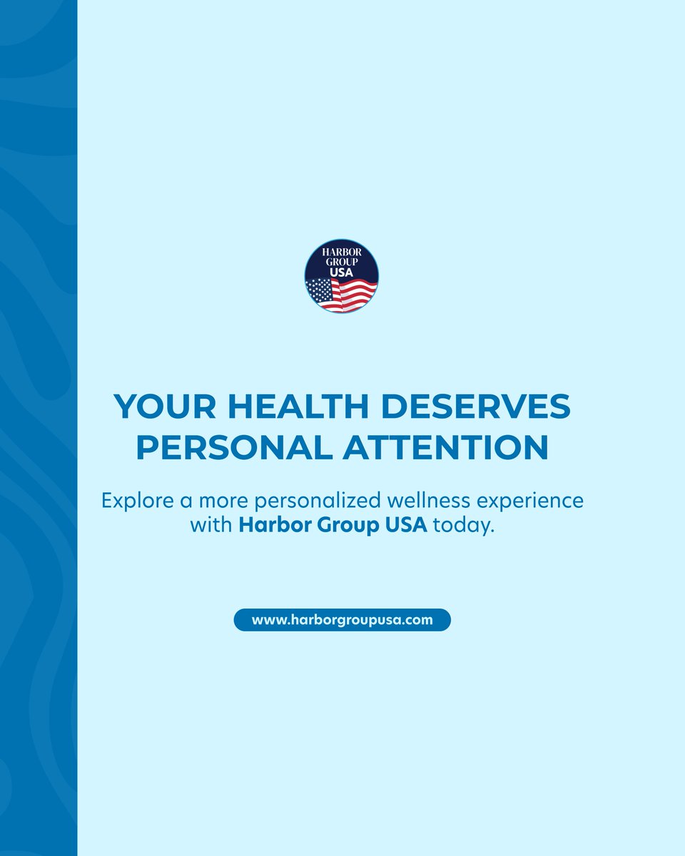 HarborUsa's tweet photo. Personalized healthcare support can help you make smarter wellness decisions every day.
Discover wellness solutions designed around your lifestyle with HarborGroupUSA.

👉 Explore more through the link in bio.

#HarborGroupUSA #WellnessSupport https://t.co/ChbCAc9tEx