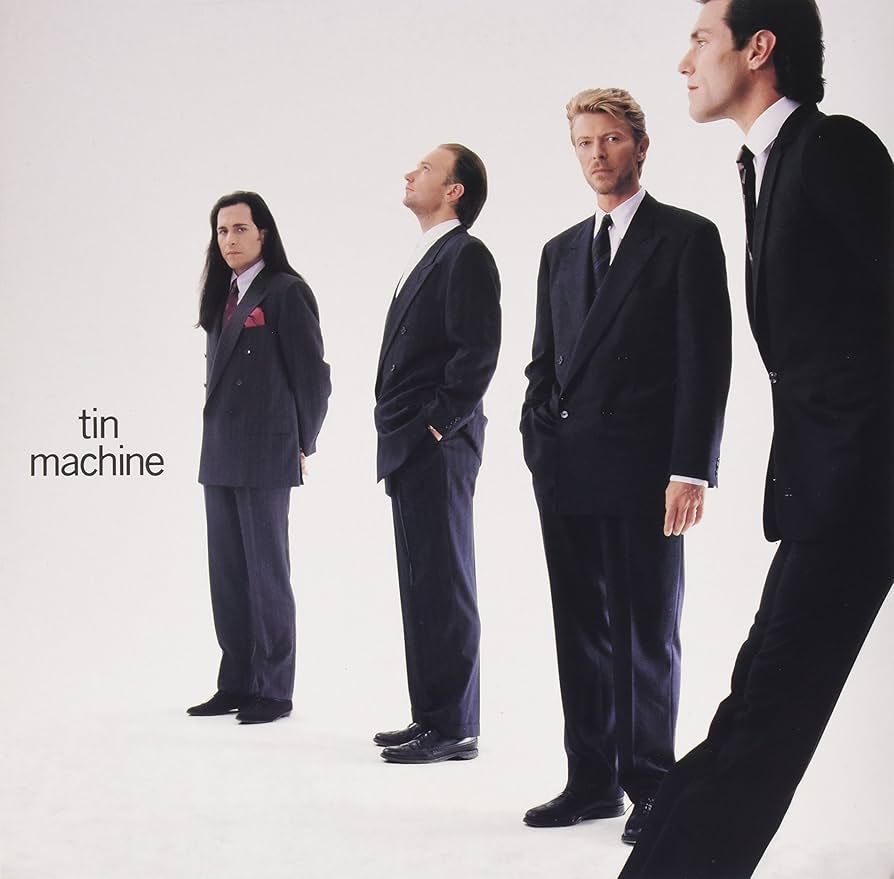 kennylanglea's tweet photo. Happy Birthday to Tin Machine. Album released this day in 1989. Their 1st. The project was intended as a back to basics album by Bowie,with a hard rock sound and simple production. It was met with mixed reviews and still splits the Bowie fanbase #DavidBowie #TinMachine https://t.co/z49gPbPesM