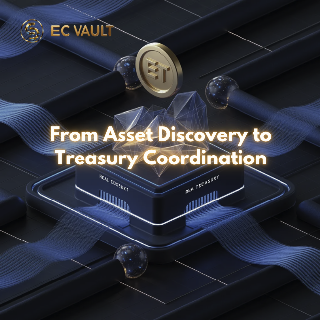 ECVault's tweet photo. Most platforms focus on listing assets after markets already price them in.

EC Vault focuses earlier:
asset discovery, enterprise incubation, RWA structuring, and treasury coordination before broader market recognition.

That changes the framework.
#ECVault #RWA #Web3 https://t.co/1NDRZ7wzYN