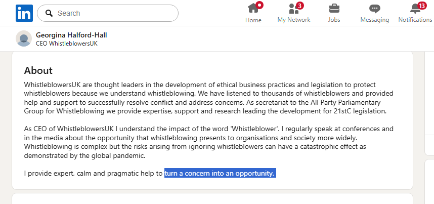 WBINC_Doc's tweet photo. No genuine whistleblower who sees wrongdoing happening  thinks "how much can I make from this". 

Whistleblower Inc is streaming now: https://t.co/fJdVSxfKIX https://t.co/N1OI2m5nFh