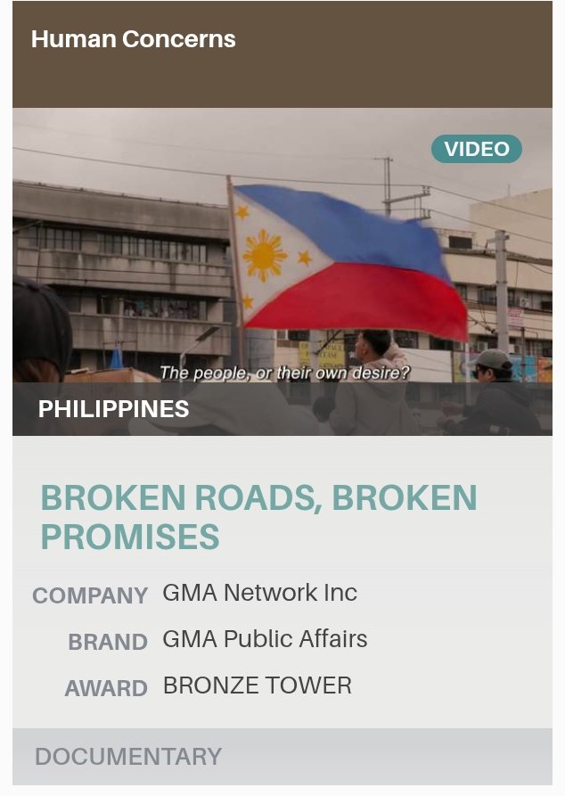 DeusXMachina14's tweet photo. The Philippines GMA 7 bagged two bronze towers in the New York TV Movie Festivals. 8 other entries from the Philippines got the finalist diploma award. Congratulations. https://t.co/uFpKGKKsFl