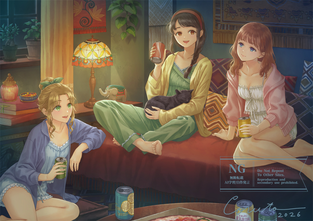 corutessimo's tweet photo. お泊り会をテーマに描いたよ。今は夜更かしする体力無くなったなぁ(-_-)zzz https://t.co/eUO31epxZS