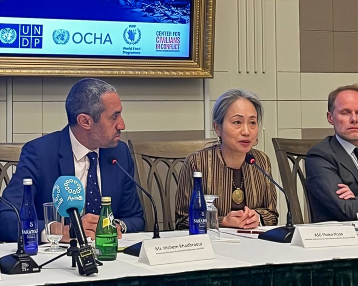 shokonoda's tweet photo. Development ensures conflict doesn't leave permanent scars on communities.

Joined @KuwaitMissionUN’s #PoCWeek panel on protecting civilian objects in armed conflict.

At @UNDP, we drive #EarlyRecovery to restore basic infra, services &amp; livelihoods that anchor long-term recovery. https://t.co/NvAcUYSoVv