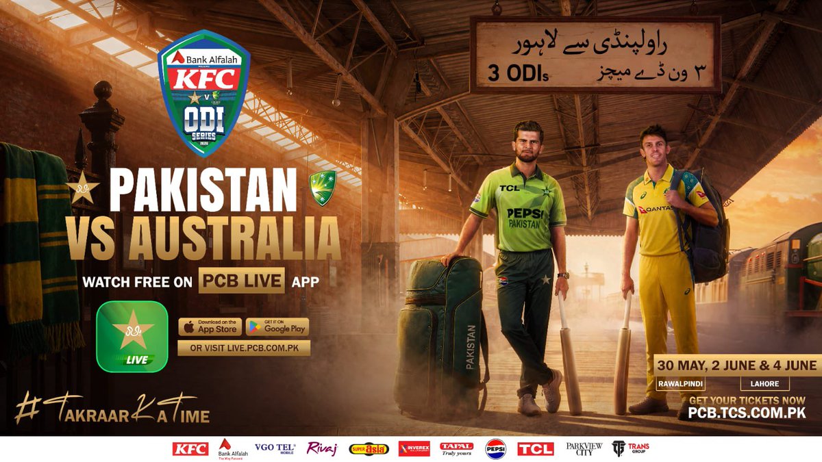 RealKhurramPak's tweet photo. “Fans across the world will now have direct access to Pakistan’s bilateral, domestic and women’s cricket through PCB’s own official platform.The journey begins with Pakistan vs Australia ODIs. Streaming FREE exclusively on PCB LIVE. #PCBLIVE” https://t.co/pMZJTEPvkq