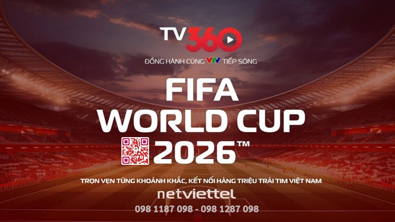 netviettel's tweet photo. ⚽ Viettel TV360 chính thức “Càn Quét” bản quyền thể thao lớn!
Tối 21/5/2026, Viettel chính thức phát sóng đầy đủ tất cả các trận của World Cup 2026.  https://t.co/fq71c7Me7I https://t.co/KmrDvDzygH