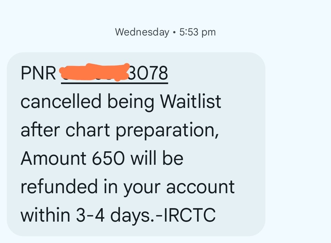 vickyjaiss's tweet photo. This is pathetic &amp; feels like Total scam. You book ticket with high probability of getting confirmed, but after the chart is prepared, it stay stuck at waiting list 2 &amp; you can't travel. To make matter worse When @IRCTCofficial refund money it deduct 60 adding extra pain.
Why ? https://t.co/btJOZwyFHr