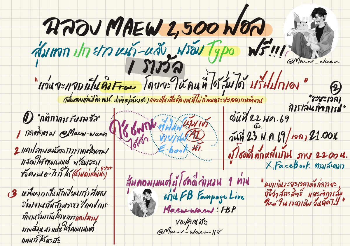 แมว-แว่น'(งานกำลังไล่ล่าฉัน)CMSclosed tweet media