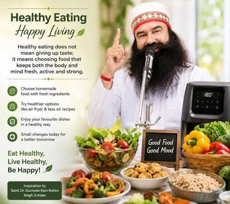 ishuuarora's tweet photo. Your health is your true wealth. When the body is healthy,you can approach every task with energy. By adopting essential habits like proper sleep,nutritious food,regular exercise,&amp; meditation,you can not only prevent diseases. #HealthyLiving Guidance of Saint Gurmeet Ram Rahim Ji https://t.co/PWW1KAFHW5