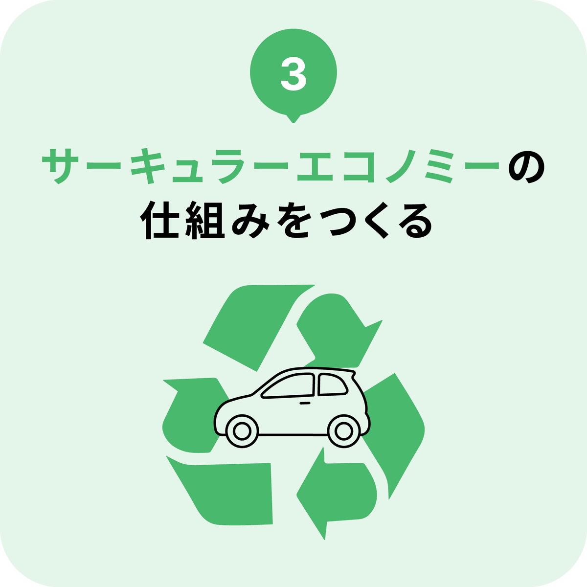 JAMA_jpn's tweet photo. 【新 #７つの課題 】3⃣サーキュラーエコノミーの仕組みをつくる♻ 
 
経済安全保障や環境対応に向け 
部品や資源をリサイクルする仕組みを構築します🧲 🔋 https://t.co/N3ky0lhOvO
