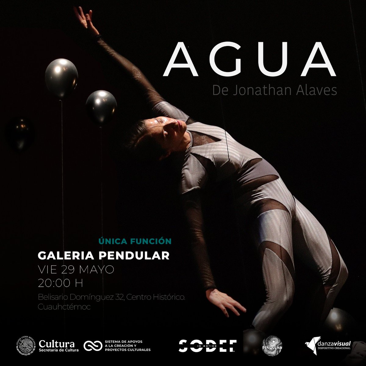 DanzaVisual's tweet photo. AGUA, de Jonathan Alaves, propone una exploración escénica donde la memoria habita el movimiento y el cuerpo se transforma en un paisaje vivo

📍Galería Pendular
🗓 29 de mayo
🕗 20:00 h
🎟️ $100

Proyecto apoyado por México en Escena - Grupos Artísticos (MEGA), Convocatoria 2024 https://t.co/G7tmRllz1d