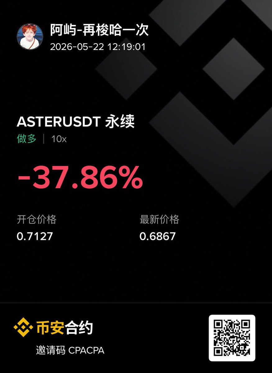 YSong916's tweet photo. 走了走了 本以为aster会随着hype破新高联动一下，结果拉的很😅 https://t.co/7WTbPPCnkt