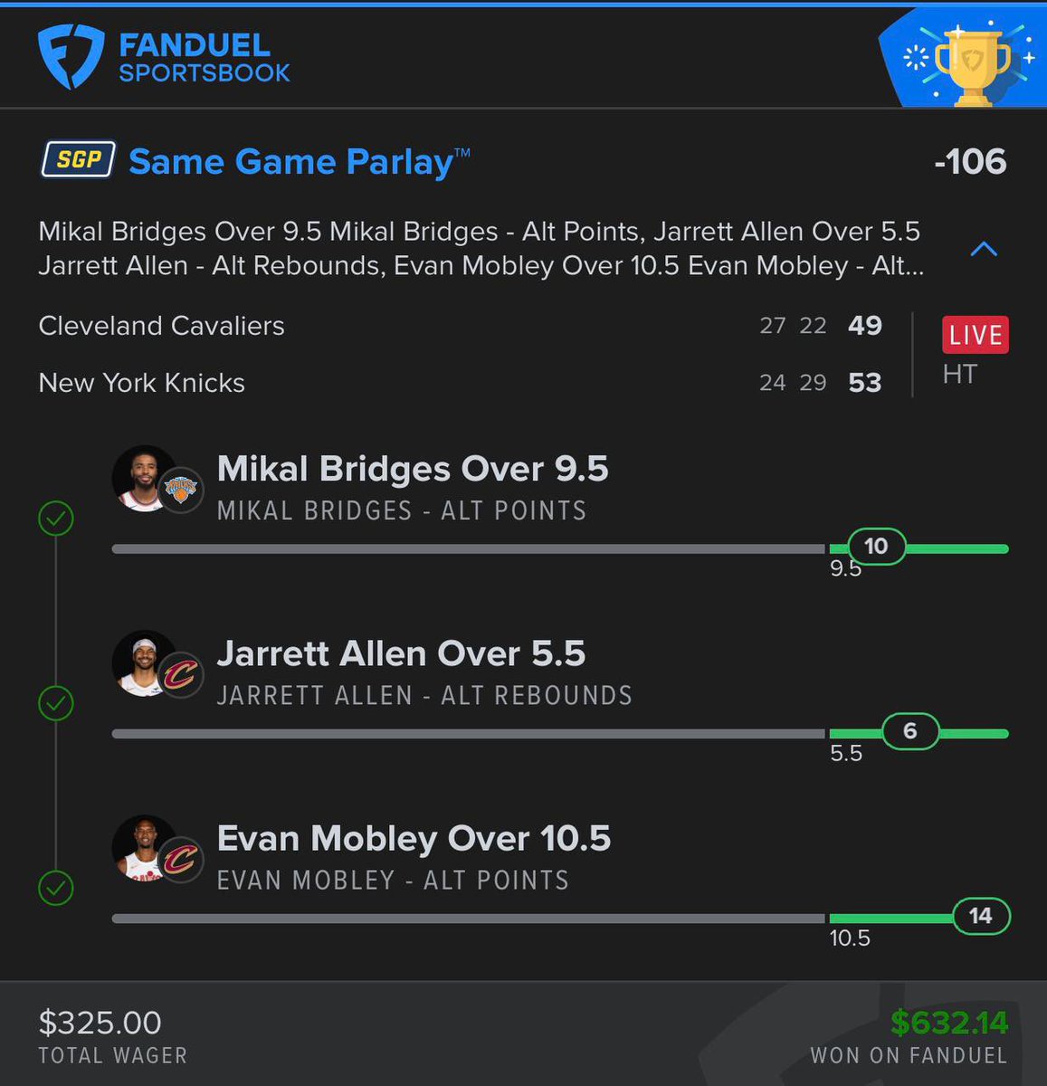 ThaSweepers's tweet photo. 🚨Cash This 🏀 Builder Sent In By @BDunk975 🔥 

$325 ➡️ $632.14💰 

Posted In Telegram ➡️ https://t.co/NbauYtQeGq https://t.co/FLZAuynU70