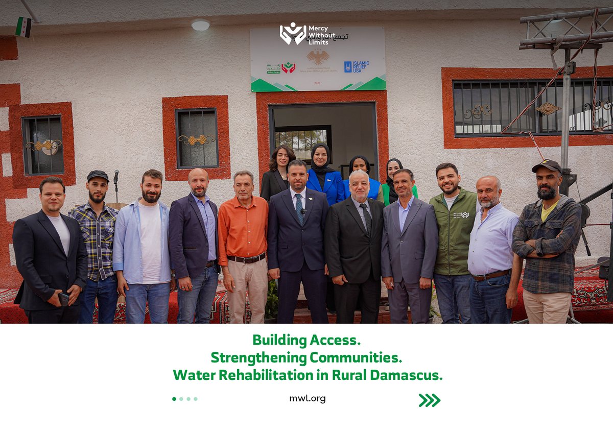 MWlimits's tweet photo. 22 water wells rehabilitated.

Over 1 million beneficiaries.

MWL’s water infrastructure project strengthens clean water access, empowering the community and elevating quality of life in rural Damascus.

Explore MWL water initiatives - https://t.co/CcsKwAdUDF https://t.co/1lKPnwLJcM