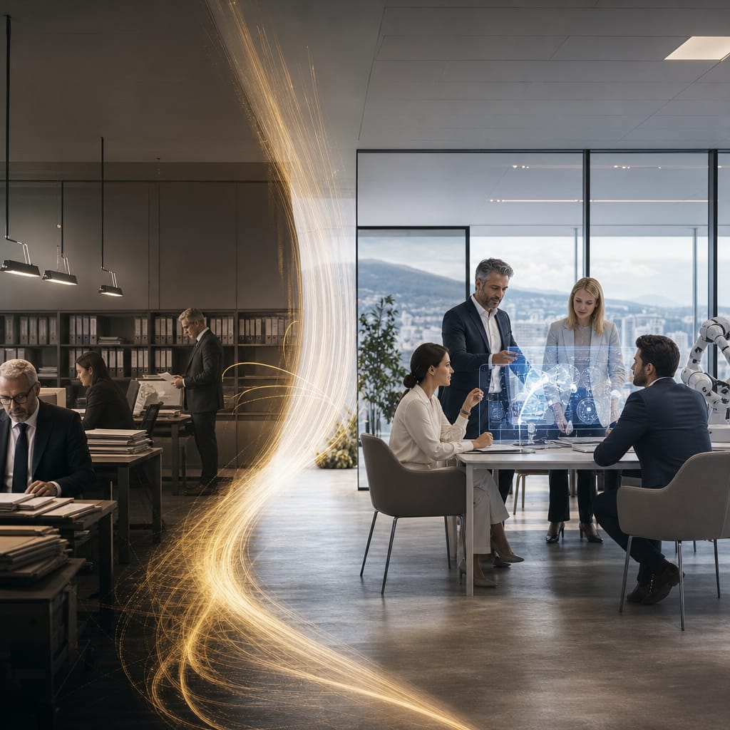 Solfactory22's tweet photo. KI verändert die Arbeitswelt massiv.
Viele alte Jobs fallen weg, weil Routine,  Analyse und Prozesse automatisiert werden.
Aber Arbeit verschwindet nicht.
Wertvoller werden Menschen, die KI steuern, gute Fragen stellen, Systeme bauen und Verantwortung nehmen. #KI #Arbeitswelt https://t.co/mTkBifJ11O