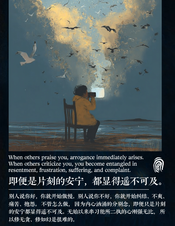 TheBodhiClub's tweet photo. When others praise you, arrogance immediately arises.
When others criticize you, you become entangled in resentment, frustration, suffering, and complaint.

https://t.co/QeEEILh11r
https://t.co/un6CzvCoq2 https://t.co/wYDYvvvfj8