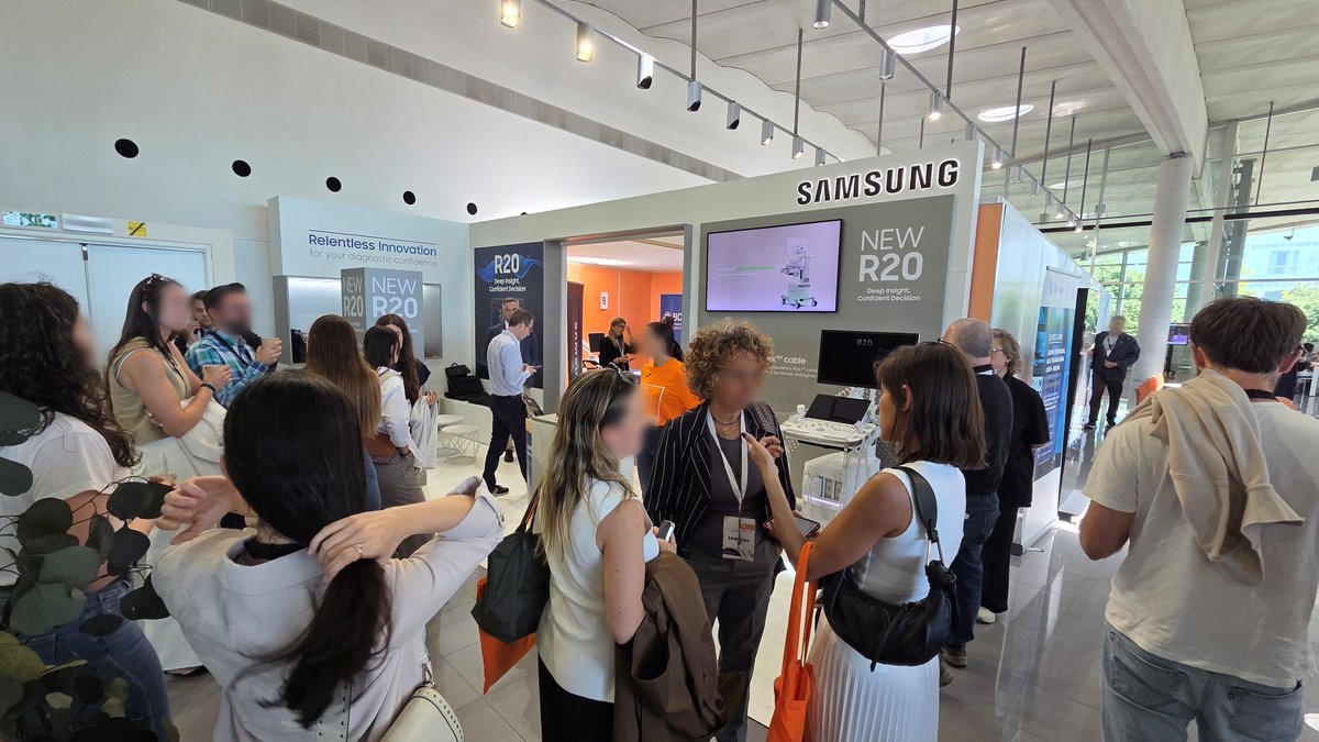 Samsung_HC's tweet photo. Welcome to Day 3 of the #SERAM 2026 Congress! Samsung Healthcare invites you to join our exclusive hands-on sessions happening today, May 22.

Located on the 2nd floor, our booth offers you the perfect opportunity to participate in these interactive sessions and experience our premium ultrasound system #R20 firsthand.

✔️ Location : Palacio de Congresos, Valencia, Spain
✔️ Booth : 2nd Floor, Sala ecógrafos B
✔️ Today's Hands-on Sessions (May 22) :
08:00-10:00 | Taller Intervencionismo Musculoesquelético guiado por Imagen
12:00-14:30 | Taller Punción venosa guiada por ecografía

We highly encourage you to visit us during the event to explore our innovative diagnostic solutions and take part in the sessions.We look forward to welcoming you on-site and engaging in meaningful discussions.
Please stop by and say hello!

#SamsungHealthcare #SERAM2026