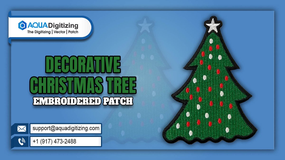 Aquadigitizing's tweet photo. Decorative Christmas Tree Embroidered Patch
 
Bring festive cheer to your holiday outfits and crafts with this Decorative Christmas Tree Embroidered Patch. Featuring a beautifully stitched evergreen tree adorned with colorful ornaments, shimmering
 
https://t.co/CQah7QYlAm https://t.co/yMAGai6kYb