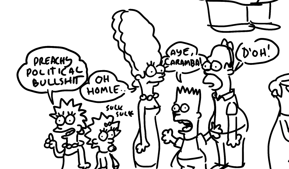 MednaFox's tweet photo. The iconic Simpson family and their iconic catchphrases https://t.co/Cx4zcPhDoc