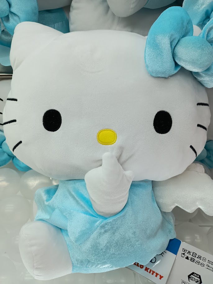 景品入荷情報】 「#ハローキティ LLぬいぐるみ 水色エンジェル」が