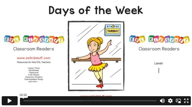 ESLKidStuff's tweet photo. ESL classroom readers for kids - great stories for your lessons!🤩 
This week "Days of the week"
Objectives: Talking about what you like to do on different days of the week.
https://t.co/ST6EPKA13L https://t.co/HO40spmt2w