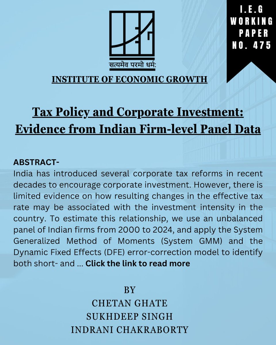 Institute of Economic Growth tweet media