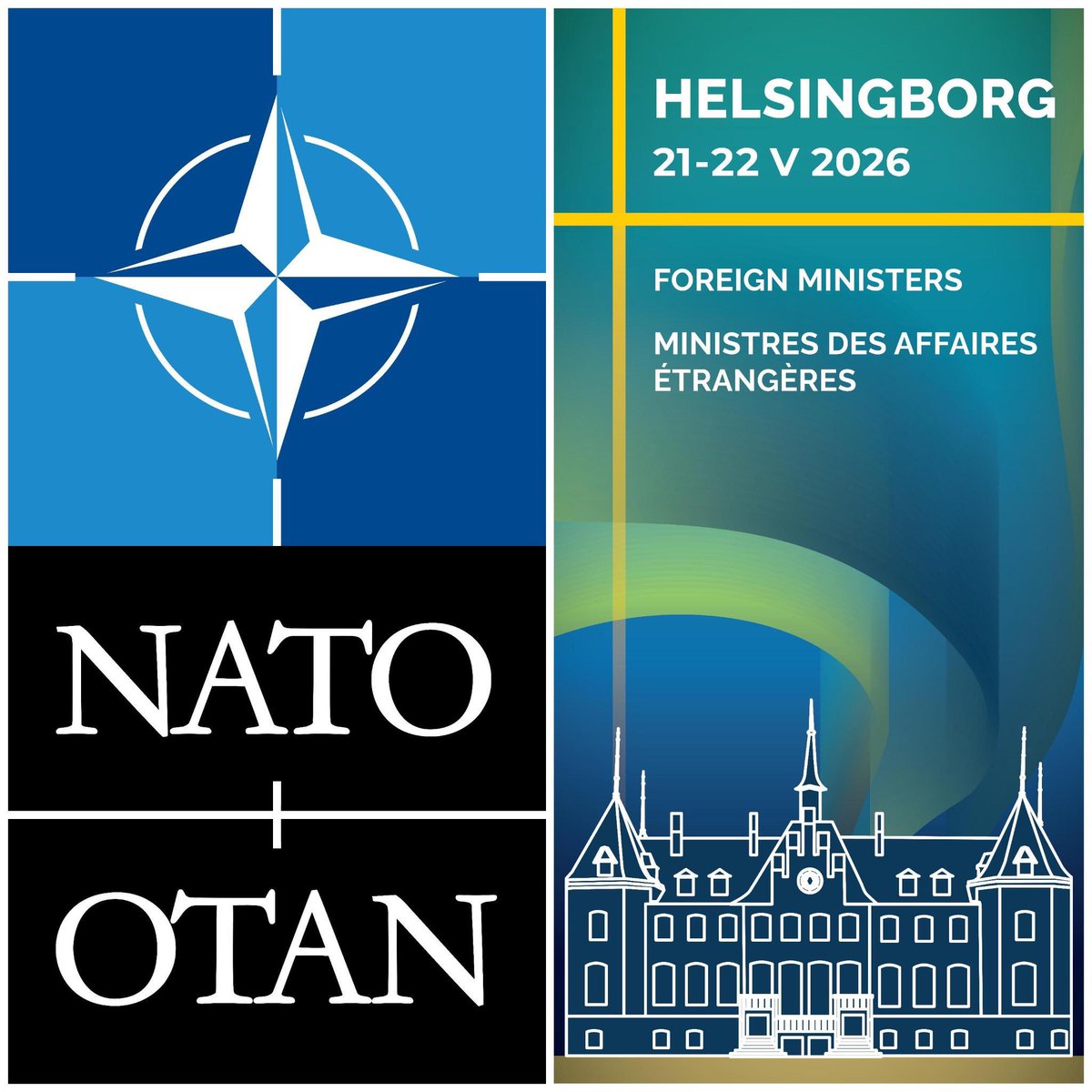 OTAN_FR's tweet photo. 🗓️ JOUR 2 #ForMin
Les ministres des Affaires étrangères de l'OTAN se réunissent en Suède 🇸🇪 pour des discussions sur le prochain #NATOsummit
ℹ️ En savoir plus sur le programme → https://t.co/hz4iAMSVfm https://t.co/2XYQ3z4SQu