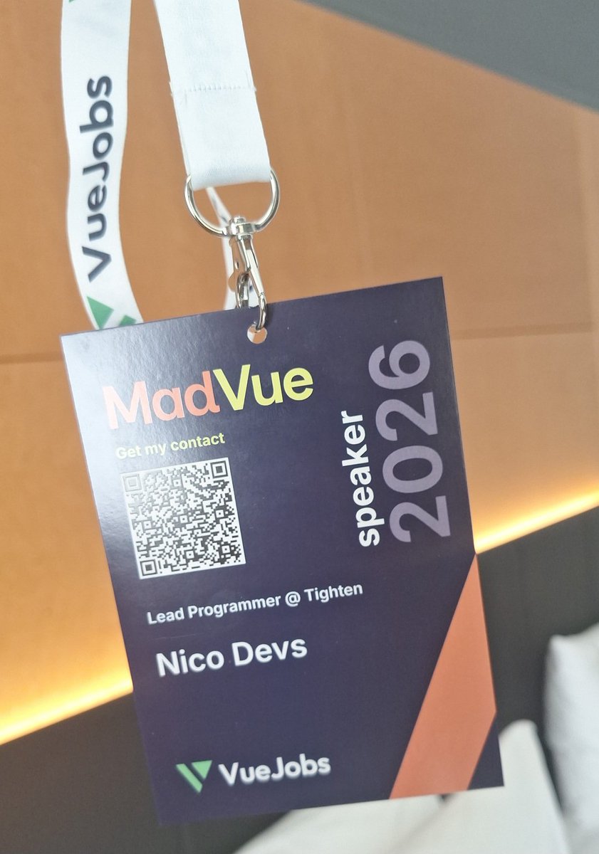 nicodevs's tweet photo. Today’s the day! Excited to be speaking at @madvue_es in just a few hours.

Vue Real-Time Apps ⚡

See you there! https://t.co/262c1sEr8O