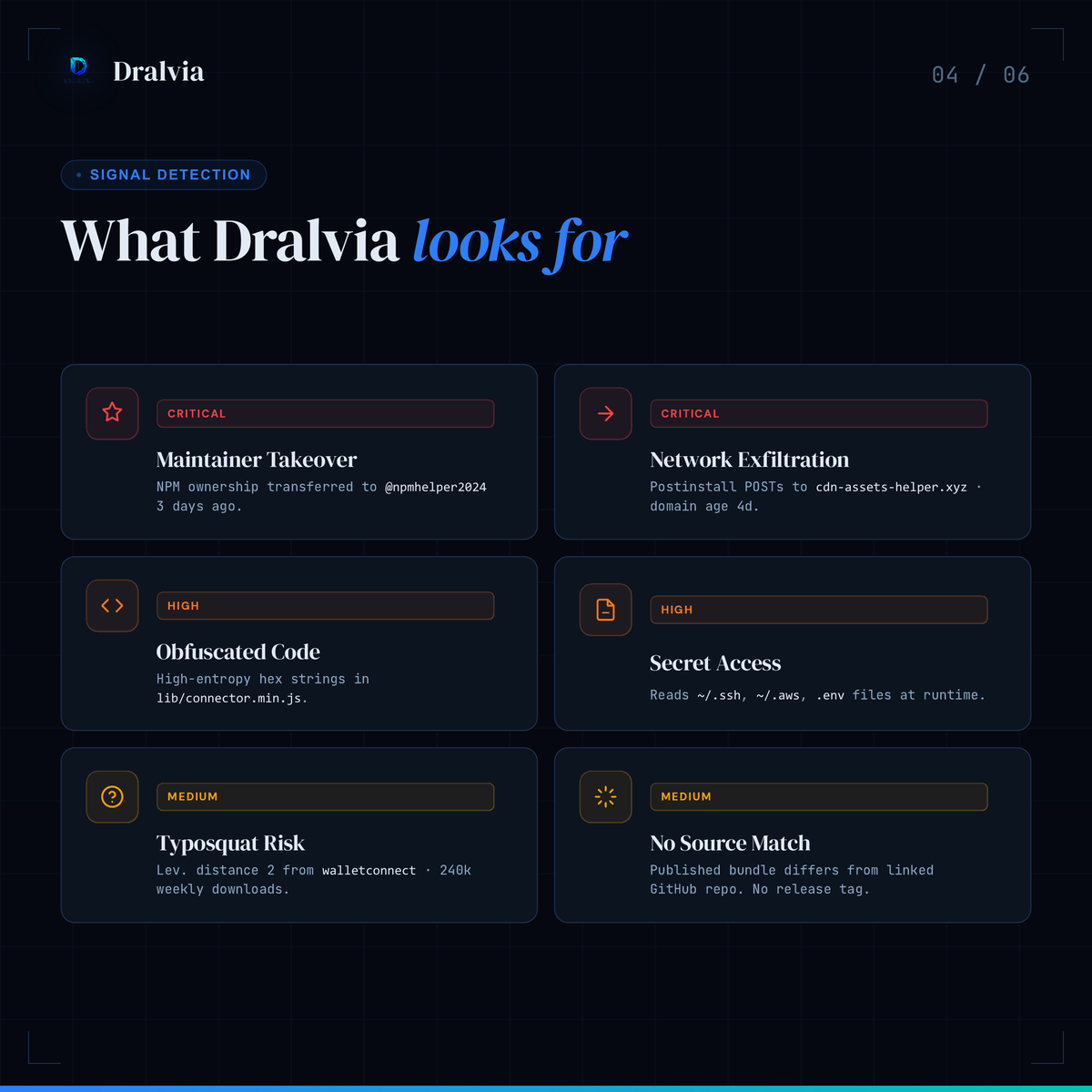 Dralviatech's tweet photo. npm said 0 vulnerabilities.

The postinstall script still stole your secrets.
CVEs are not enough for modern supply chain attacks.

https://t.co/M2s70aMqdJ https://t.co/7r68vxxCOW
