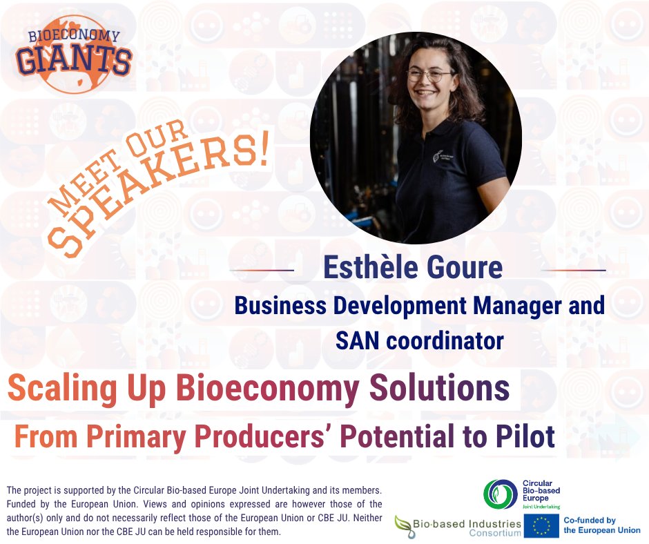 BioGIANTS's tweet photo. 🎤 Meet the experts joining our upcoming BIOECONOMY GIANTS webinar:

🚀 Scaling Up Bioeconomy Solutions: From Primary Producers’ Potential to Pilot
📅 June 16th, 2026 | 🕙 10:00 – 11:15 CET

👉 Register now and join the discussion: https://t.co/vtKdzcuQrW https://t.co/EjBZuhESMh