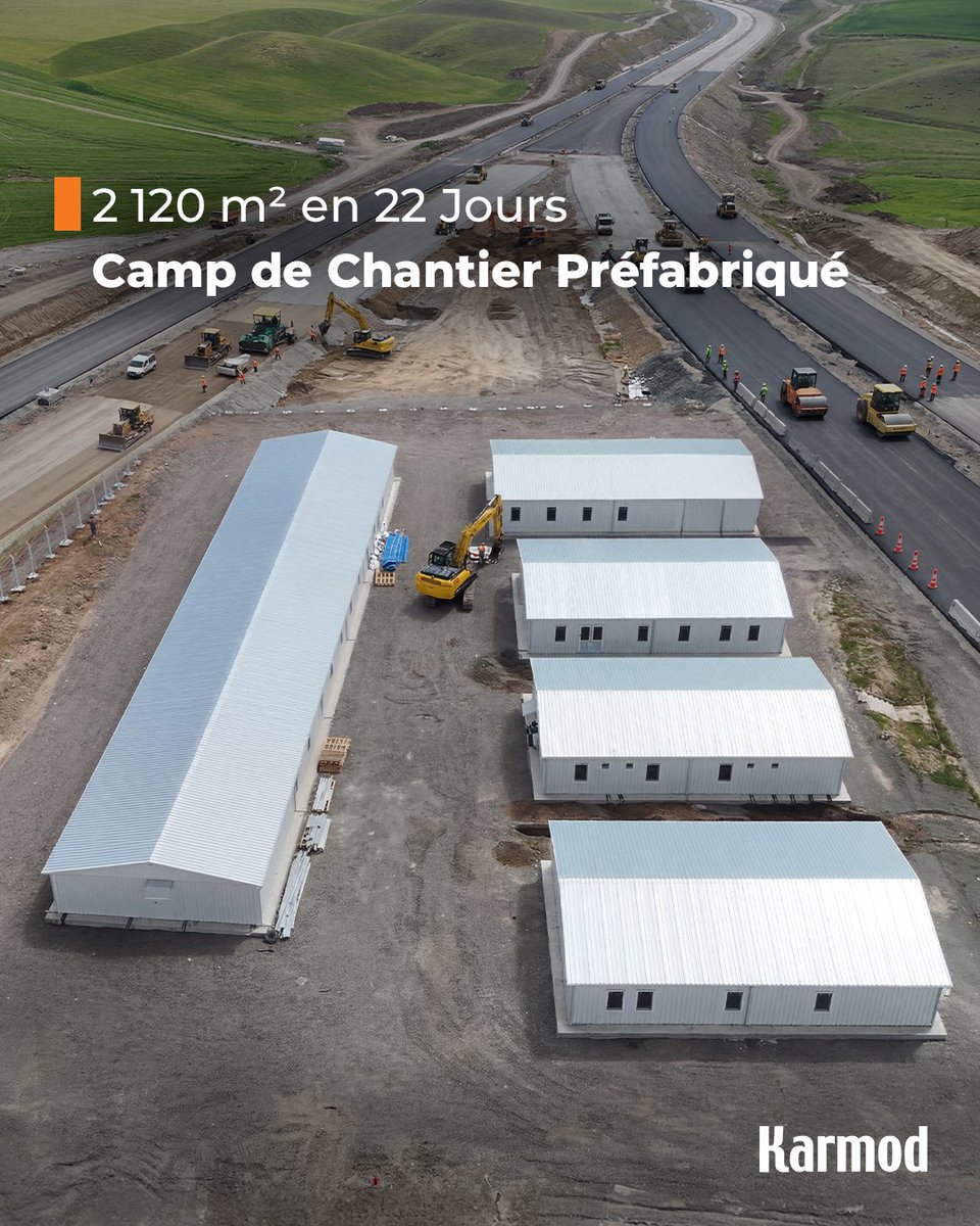 KarmodFR's tweet photo. Un camp de chantier préfabriqué de 2 120 m² installé en seulement 22 jours.

📞 +90 539 635 89 38
📩 info@karmod.com
🌐 https://t.co/AFDZXdOZMJ

#Karmod #BatimentPrefabrique #ConstructionModulaire #BaseDeVie #CampDeChantier #LogementOuvrier #Infrastructures https://t.co/6ZScEagANU