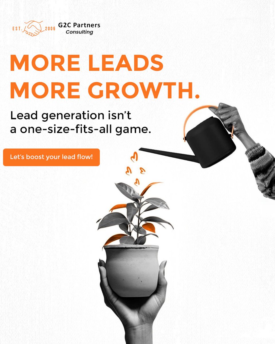 G2CPartners's tweet photo. More leads = more growth 🚀

But lead generation isn’t one-size-fits-all.
It’s about strategy, targeting, and nurturing the right prospects.

💡 Stop guessing. Start building a system that consistently delivers.

👉 Let’s boost your lead flow today!

#G2CPartners #LeadGeneration https://t.co/CewpEcdevJ