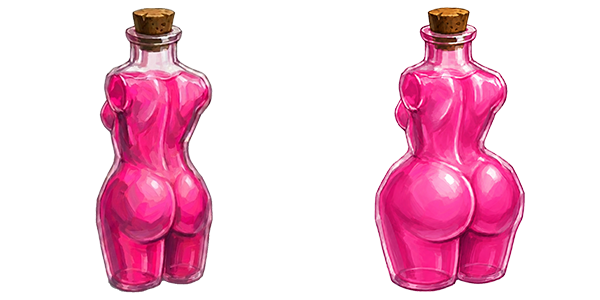 Fipetopia's tweet photo. What could these potions be used for? Judging by the shape of the bottles, you can probably guess. https://t.co/nJ6YFNr4Ec