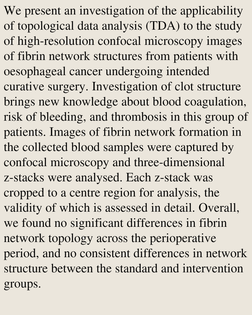 WCBO's tweet photo. Persistent Homology as a Morphological Signature of Fibrin Networks

Thomas Burnett, Theresa Reinhold, Bea Bleile, Sophie Raynor, Freya Jensen, Martin Hermann, Tua Gyldenholm, Yossi Bokor Bleile
https://t.co/fZSWSEiDyB [𝚚-𝚋𝚒𝚘.𝙾𝚃] https://t.co/4IWwOWsLeU