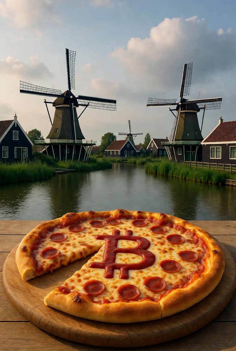 Dutchmom990208's tweet photo. Bitcoin Pizza Day, we celebrate the first real crypto purchase…
This one is for all the early adopters, have an amazing day🧡
#worldpizzaday https://t.co/Ex4HVYIkIK