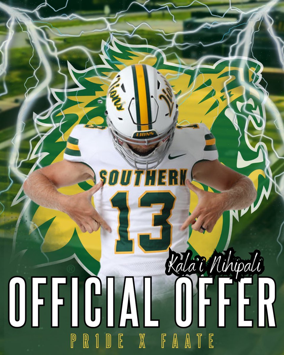 KalaiNihipali8's tweet photo. After a great conversation with @joaquintapusoa at Missouri Southern State University, I am honored and blessed with my very first offer from this fine university!!  Go Lions, Let’s Go!!!!! https://t.co/sEtVFyqCwh