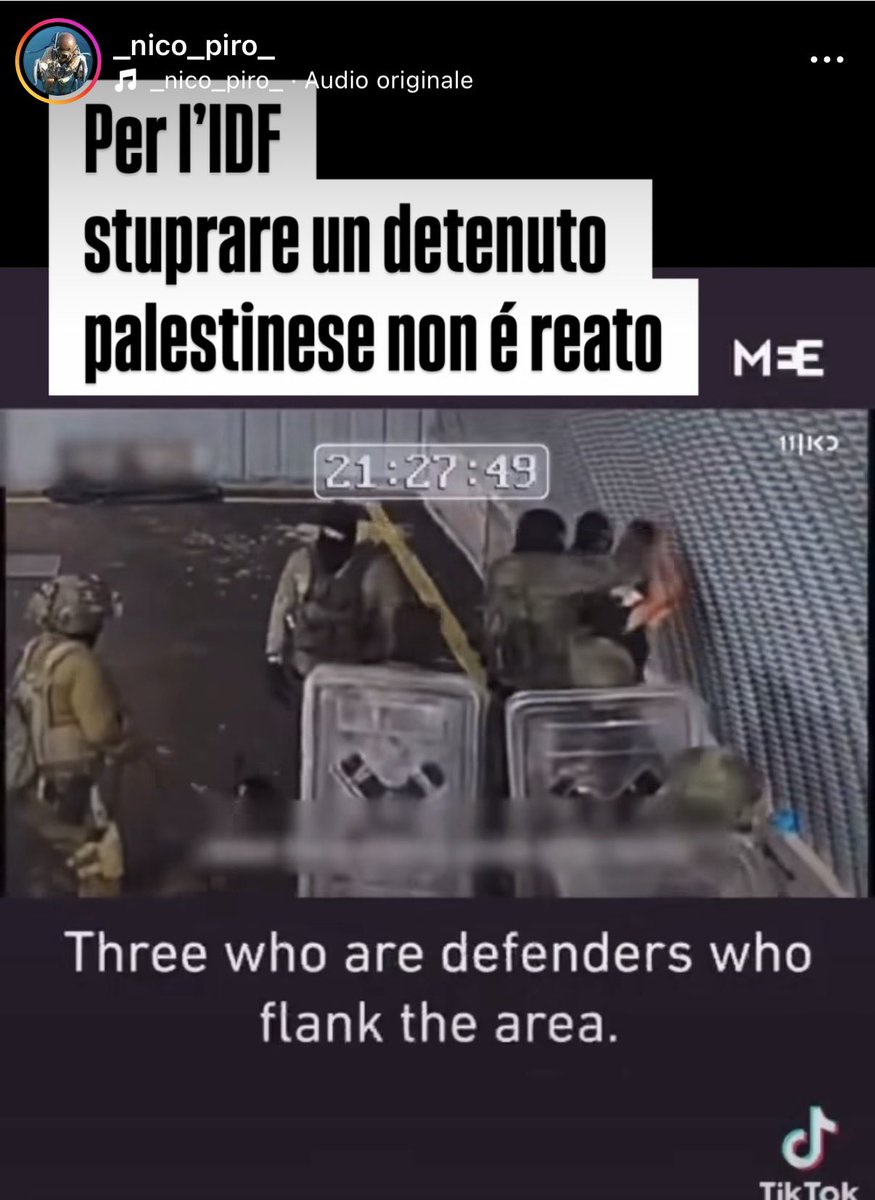 _Nico_Piro_'s tweet photo. Gli stupratori in divisa di un detenuto palestinese sono stati assolti. Nelle carceri israeliane la tortura è pratica comune tipo Abu Grahib. Nessun israeliano è stato incriminato dal 2020 ad oggi per aver ucciso un palestinese nella Cisgiordania occupata. Il
Problema è Ben Gvir? https://t.co/hmXHhXKgk4