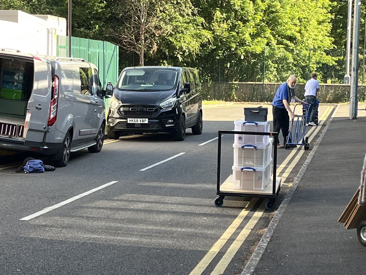 PTApostcards's tweet photo. Our dealers have arrived at #WokingSpring26 Unloading and setting tables out for trading is well underway. We’re open to the public today at 10:00 https://t.co/POgHxW3D3k