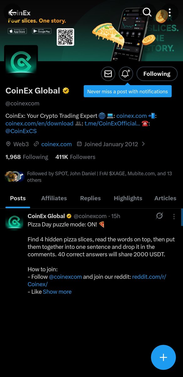 jessemillions1's tweet photo. @coinexcom The correct answer for the puzzle is:
YOUR CRYPTO TRADING EXPERT 

Thank you for the puzzle,had to stay calm and looked carefully, it was indeed educative.. https://t.co/8cM6hfTIRY