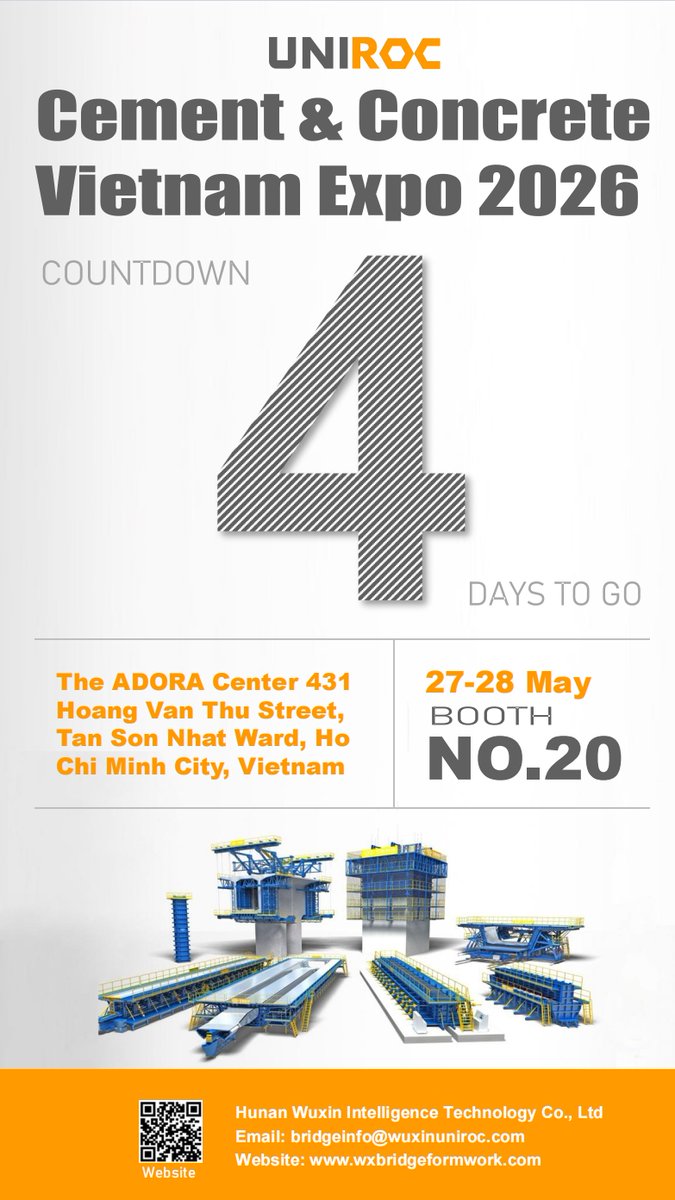 wuxin_formwork's tweet photo. 🎯4 days to go!

📅27-28 May
🌍The ADORA Center 431 Hoang Van Thu Street, Tan Son Nhat Ward, Ho Chi Minh City, Vietnam
📍BOOTH NO.：20

Visitor registration >>
https://t.co/1oYaZUGo1j

#Cement #Concrete #VietnamExpo #UnirocBridge #bridge #formwork #5DaysToGo #precastconstruction https://t.co/iIJJ9SG1rp
